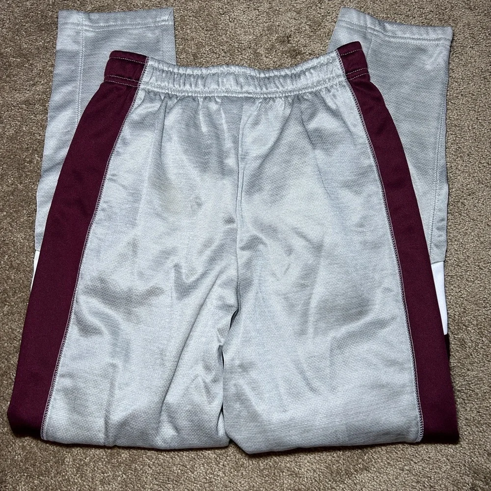 Colosseum Gray and Red Sweatpants with Elastic Waistband